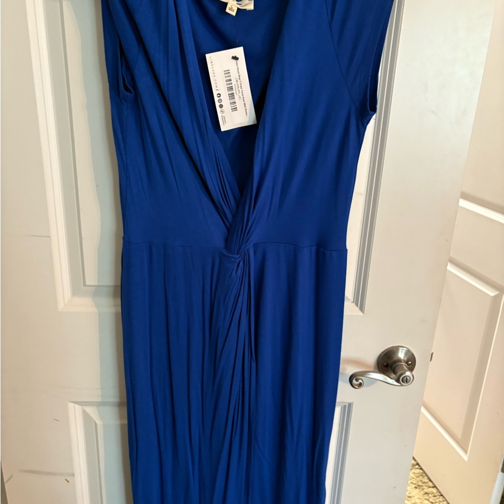 Chic Blue Sheath Midi Dress for Night Out